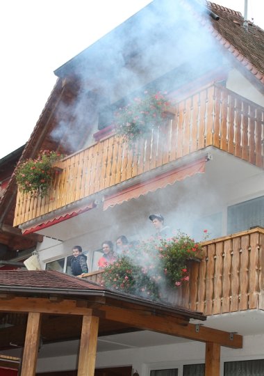 Bild: Szenario - Brand im "Hotel Dernbachtal".