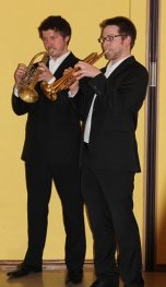 Bild: Trompeten-Duo Jochen Schnepf und Valentin Erny.